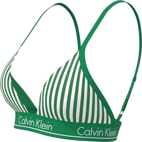 CALVIN KLEIN CALVIN KLEIN Kadın Yeşil-Beyaz Bikini Üstü LV00Q61208 4ZF - Seçenekler: X-Small, Small