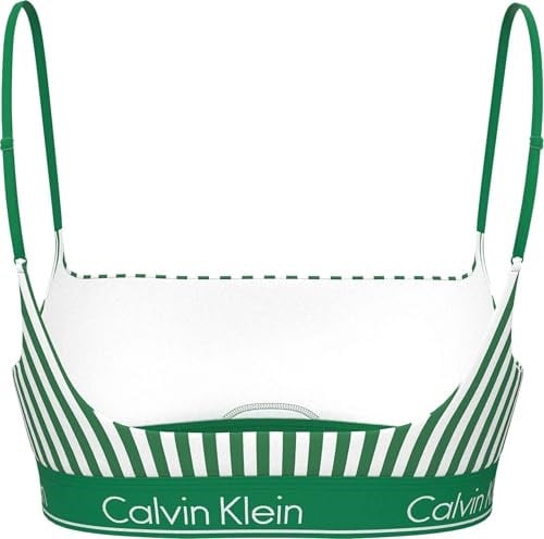 CALVIN KLEIN CALVIN KLEIN Kadın Yeşil-Beyaz Bikini Üstü LV00Q61130 4ZF - Seçenekler: X-Small, Small, Medium