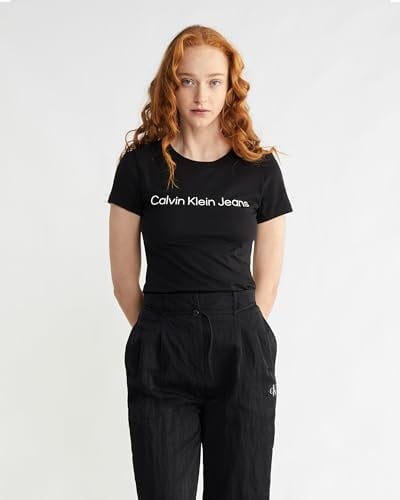 Calvin Klein CORE INSTIT LOGO SLIM FIT TEE Tişört Kadın
