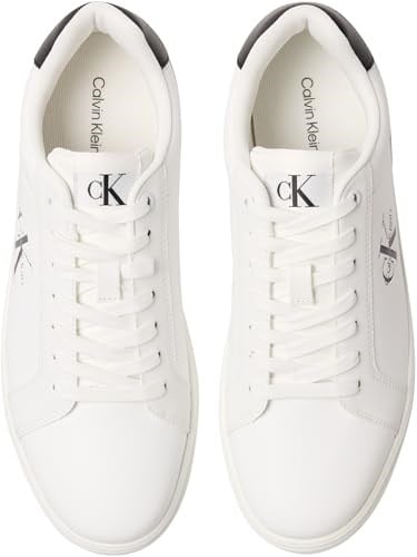 Calvin Klein Deri Bağlamalı Düz Taban Yuvarlak Burun Ck Desenli Sneaker, CLASSIC CUPSOLE MONO LTH
