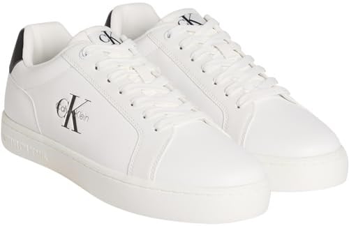 Calvin Klein Deri Bağlamalı Düz Taban Yuvarlak Burun Ck Desenli Sneaker, CLASSIC CUPSOLE MONO LTH