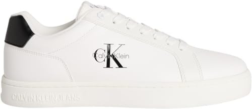 Calvin Klein Deri Bağlamalı Düz Taban Yuvarlak Burun Ck Desenli Sneaker, CLASSIC CUPSOLE MONO LTH