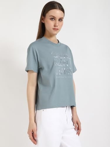 Calvin Klein EMBROIDERED INSTITUTIONAL TEE Tişört Kadın