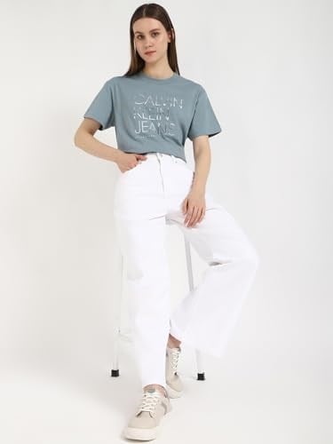 Calvin Klein EMBROIDERED INSTITUTIONAL TEE Tişört Kadın