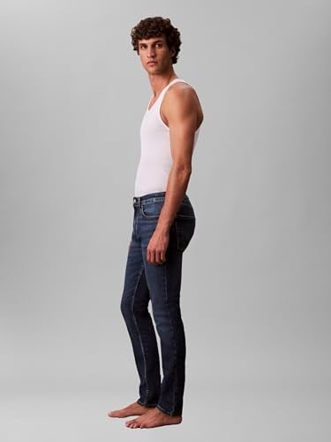 Calvin Klein Erkek Skinny Oil Slick Jean Regen Jeans
