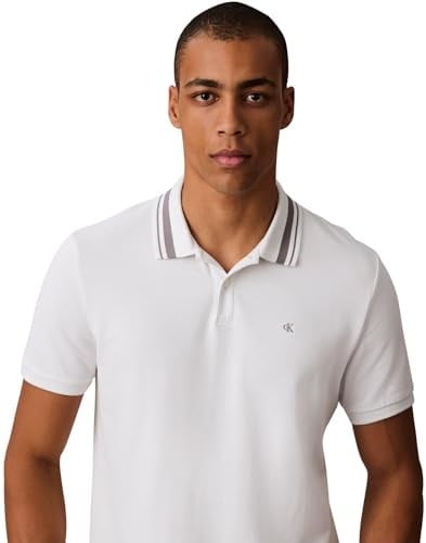 Calvin Klein Erkek Ss Monogram Pique Tipped Polo Lv04rc276g Polos