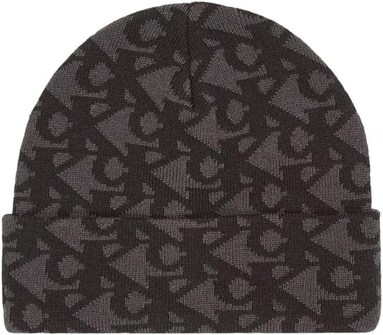 Calvin Klein Jeans Erkek Şapka AOP Beanie, Siyah, Tek Beden