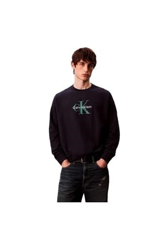 Calvin Klein LS EU 350TERRY MONOLOGO CN SWTSH Sweatshirt Erkek - Bedenler: S, M, L, XL, XXL