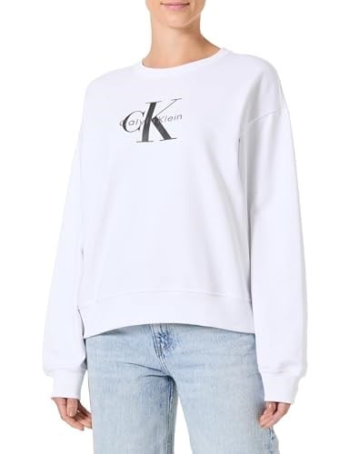 Calvin Klein LS MNLG FRNCH TRRY R Sweatshirt Kadın
