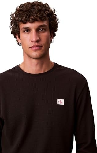 Calvin Klein LS WAFFLE BADGE CREWNK TEE Sweatshirt Erkek