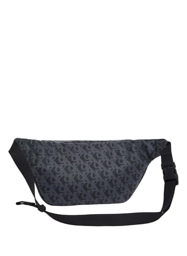 Calvin Klein MATTE AOP SQ WAISTBAG 38 Erkek Çanta, Siyah, Tek Beden
