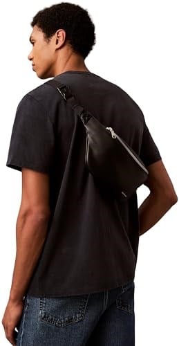 Calvin Klein MONO LOGO WAISTBAG 38 Erkek Çanta, Siyah, Tek Beden