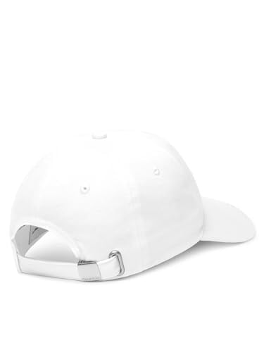 Calvin Klein Monogram Embroıdery Baseball Cap, Beyaz