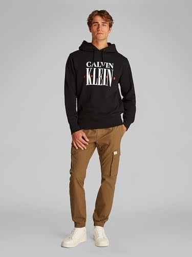 Calvin Klein SERIF FONT GRAPHIC HOODIE Sweatshirt Erkek