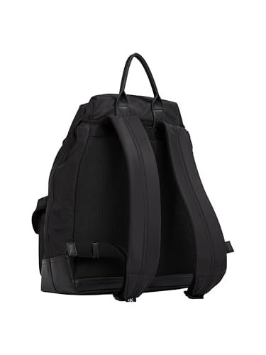 Calvin Klein SPEED CLIP UT FLAP BACKPACK35 NY Erkek Sırt Çantası, Siyah, Tek Beden