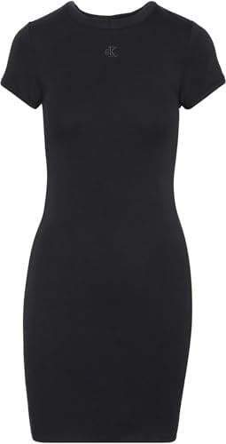 Calvin Klein SS CTN CONTOUR 1X1 RIB SS MINI D Elbise Kadın