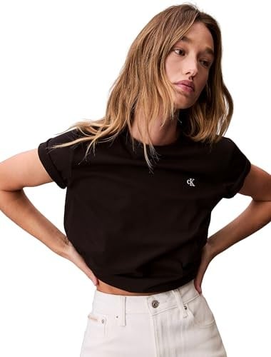 Calvin Klein SS MONOGRAM CREW TEE Tişört Kadın
