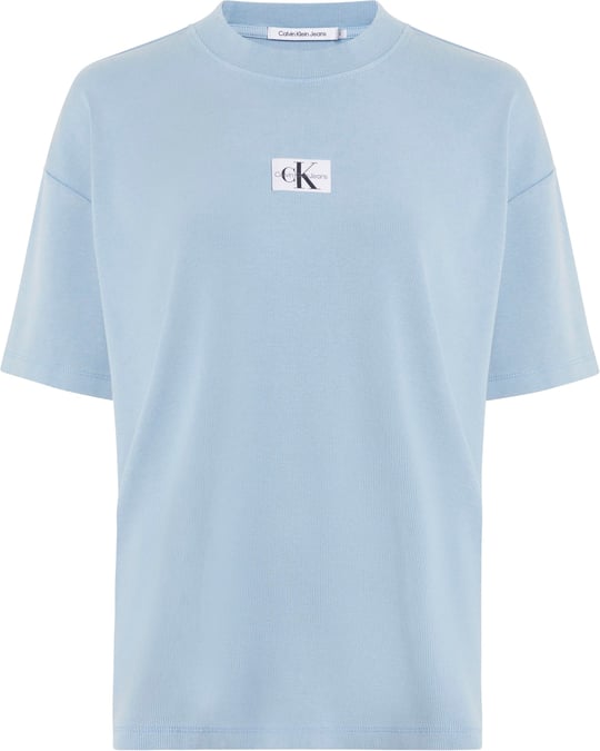 Calvin Klein WASHED RIB LABEL BOYFRIEND TEE T-shirt Kadın