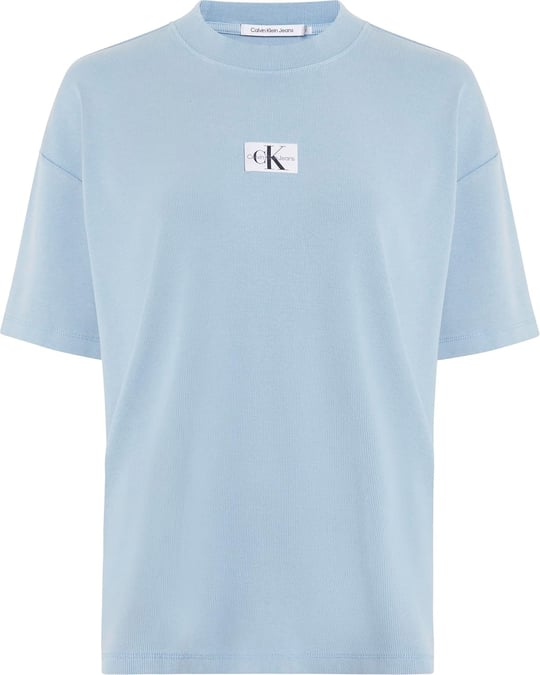 Calvin Klein WASHED RIB LABEL BOYFRIEND TEE T-shirt Kadın