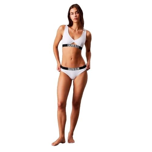CALVIN KLEIN Women BIKINI Swim Brief, White (Brilliant White), XS