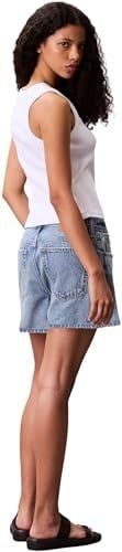 Calvin Klein WOVEN LABEL 2X2 BABY RIB TANK Kazak Kadın