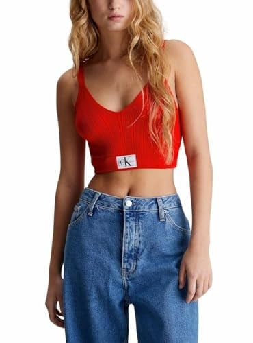 Calvin Klein WOVEN LABEL SWEATER BRALETTE Kazak Kadın