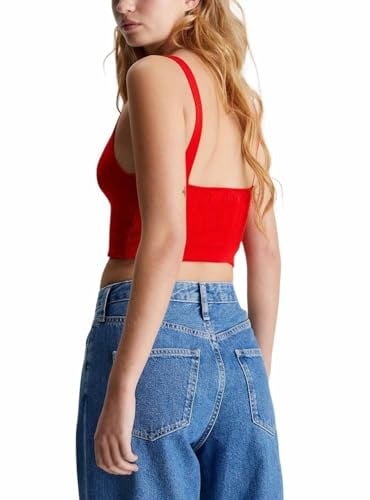 Calvin Klein WOVEN LABEL SWEATER BRALETTE Kazak Kadın