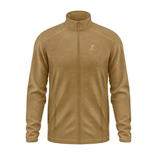 Camel Tam Fermuarlı Unisex Polar