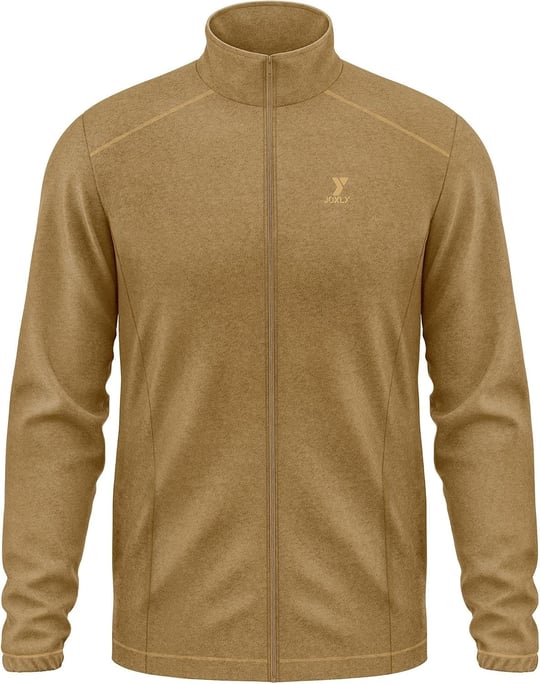 Camel Tam Fermuarlı Unisex Polar