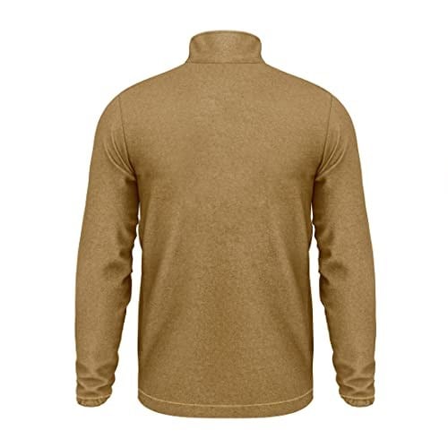 Camel Tam Fermuarlı Unisex Polar