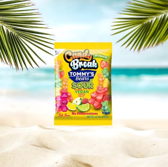 Candy Break Tommys Bear Sour Tatlı-Ekşi Vegan Jelibon 128 gr