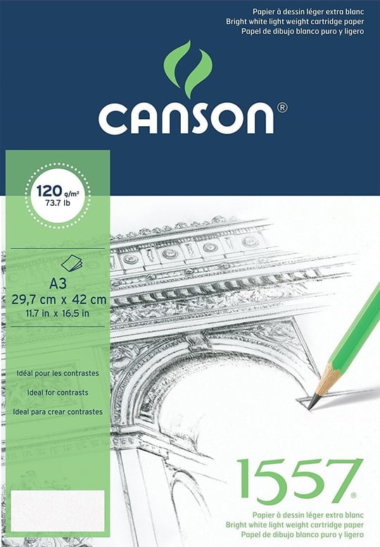 Canson 1557 Resim Ve Çizim Blok 120Gr A5 40Yp Üstten Spiralli Resim Defteri - Seçenekler: a5, a3, a4