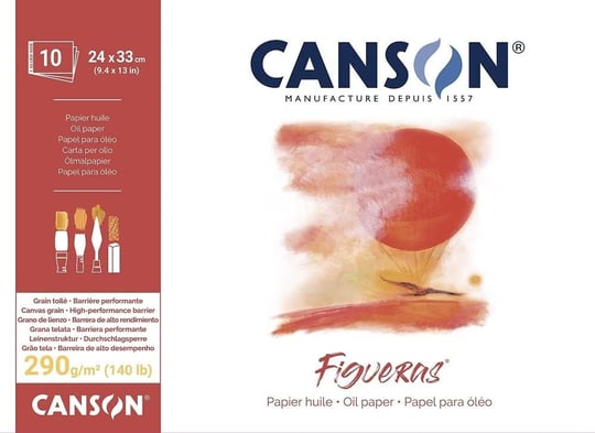 Canson 200857222 Figueras – Oelmalpapier, 33 x 41 cm, doğal beyaz - Seçenekler: 33x24cm,, 41x33cm