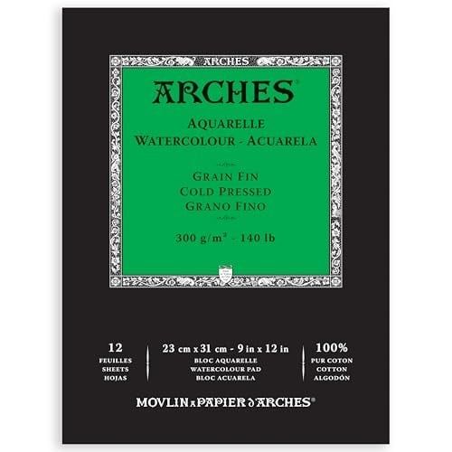 Canson Arches Suluboya Defteri, 23 X 31Cm, 12 Sayfa, 300Gr