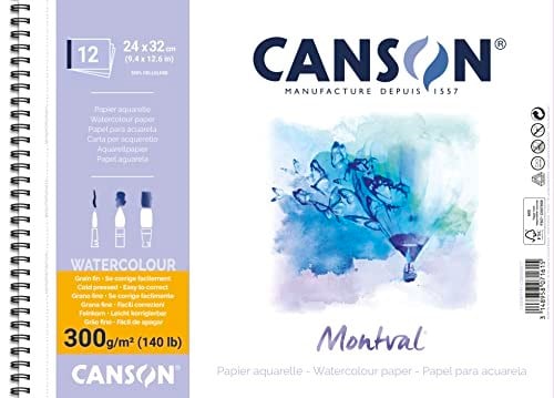 Canson Montval Eskiz ve Resim Defteri, Spiralli, 12 Sayfa, 24X32, 300G