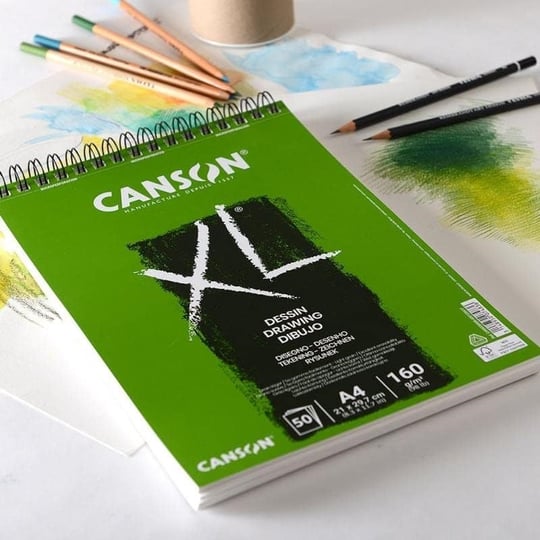 Canson Xl Draw Eskiz ve Resim Defteri, Spiralli, 50 Sayfa, A3, 160G - Seçenekler: 297 x 432 mm, 210 x 309 mm