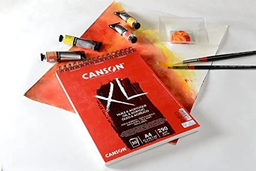 CANSON XL® Huile & Acrylique, yağlı ve akrilik boya bloğu, DIN A4, 30 yaprak, 290 g/m² - Seçenekler: DIN A4, DIN A3