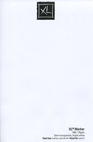 Canson XL Serisi Keçeli Kalem, Yarı Saydam, Kalem, Kalem veya İşaretleyici için, Katlama, 8,2 kg, 9 x 12 inç, Beyaz, 100 Yaprak (400023336)