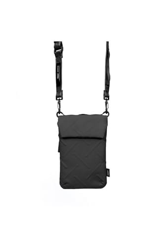 Çapraz Vücut Çantası Sling Pouch Juno Cross-Hatch Naylon Scout Boyun Askı Kayışlı Siyah