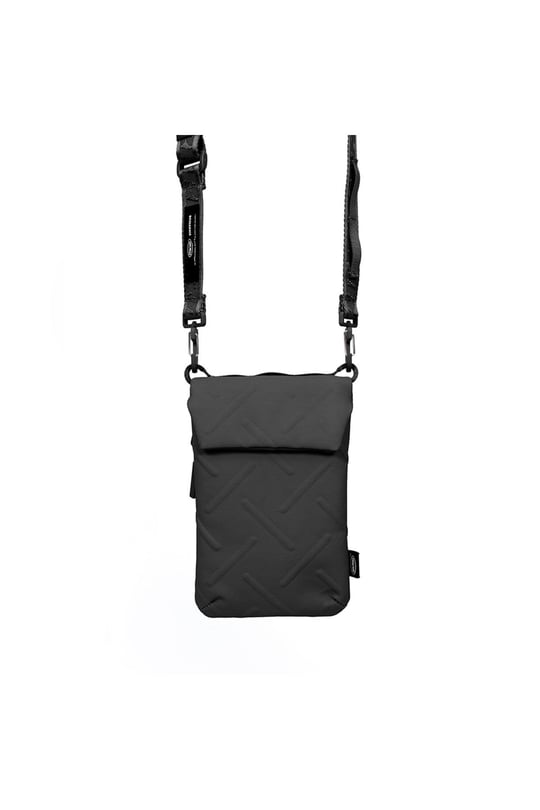 Çapraz Vücut Çantası Sling Pouch Juno Cross-Hatch Naylon Scout Boyun Askı Kayışlı Siyah