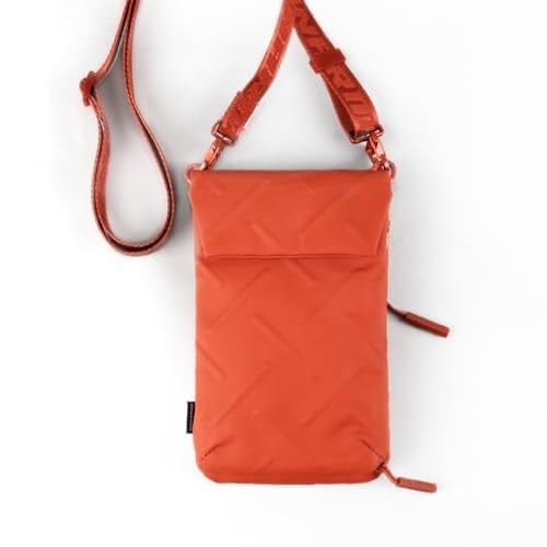 Çapraz Vücut Çantası Sling Pouch Juno Cross-Hatch Naylon Scout Boyun Askı Kayışlı Turuncu