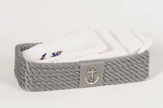 captainRa Marine Mini Havlu Sepeti (Dikdörtgen) | Gri