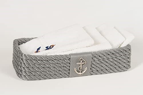 captainRa Marine Mini Havlu Sepeti (Dikdörtgen) | Gri