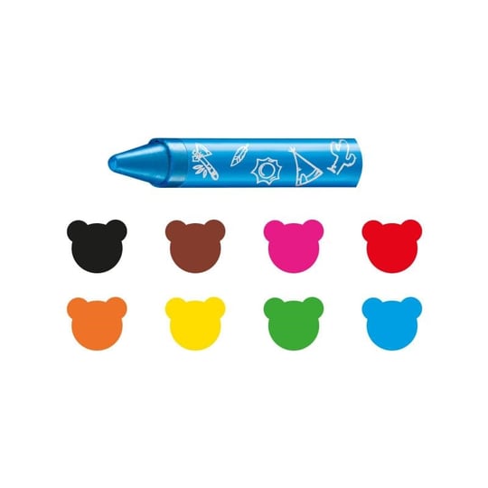 Carioca Jumbo Bebek Elleri Kirletmeyen Pastel Boya Kalemi 8Li 2 Yaş+