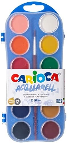 Carioca Sulu Boya 30 mm 12li - Seçenekler: 12li, 24lü (2 Fırçalı)