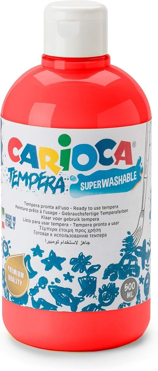 Carioca Tempera Suluboya Süper Yıkanabilir Pembe 500 ml - Seçenekler: 250 ml, 500 ml, 1000 ml