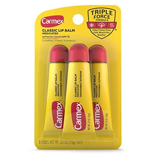 Carmex Orijinal Lezzet Nemlendirici Dudak Balsamı Tüp Değer Paketi, 0,35 Ounce (3 Sayı)