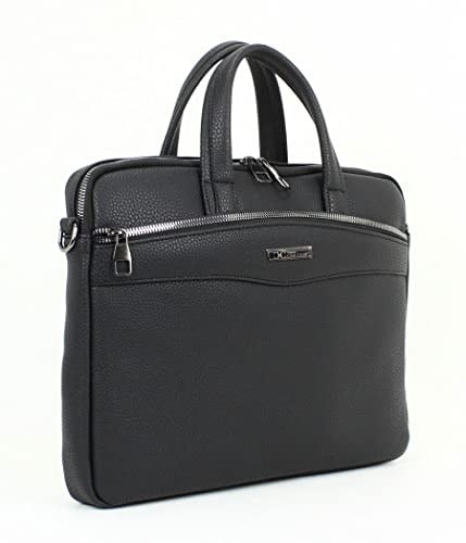 Case Club Unisex Siyah El Çantası Slim Model Omuz Askılı 13,3 14 inç Laptop Bölmeli Siyah