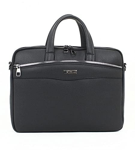 Case Club Unisex Siyah El Çantası Slim Model Omuz Askılı 13,3 14 inç Laptop Bölmeli Siyah