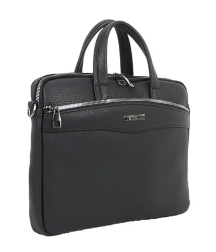 Case Club Unisex Siyah El Çantası Slim Model Omuz Askılı 13,3 14 inç Laptop Bölmeli Siyah